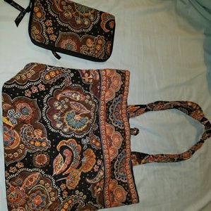 Retired Vera Bradley purse and wallet set